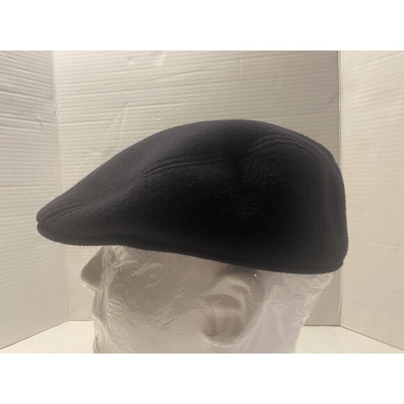 Lacoste Plain Beret Hat Cap Wool Blend Paperboy Unisex Size M Navy Blue FRANCE - Picture 3 of 8